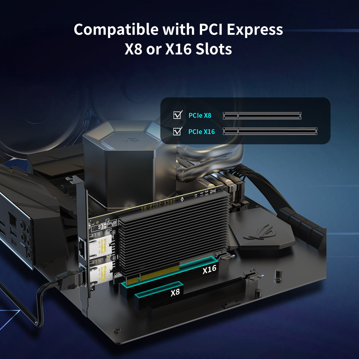 10-Gb-Dual-LAN-Base-T-PCI-e-Netzwerkkarte, Intel 